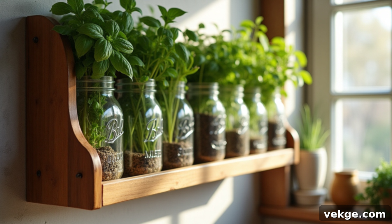 Mason Jar Wall Rack