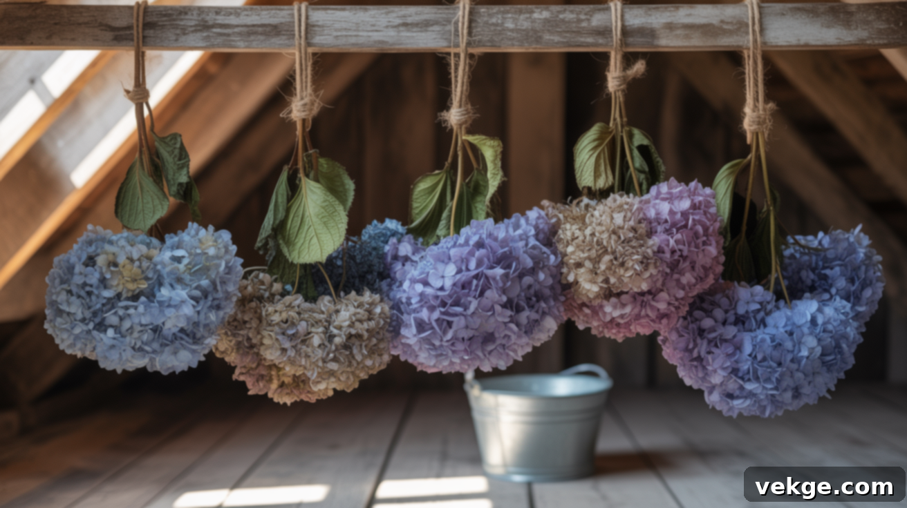 Air Drying Method for Hydrangeas