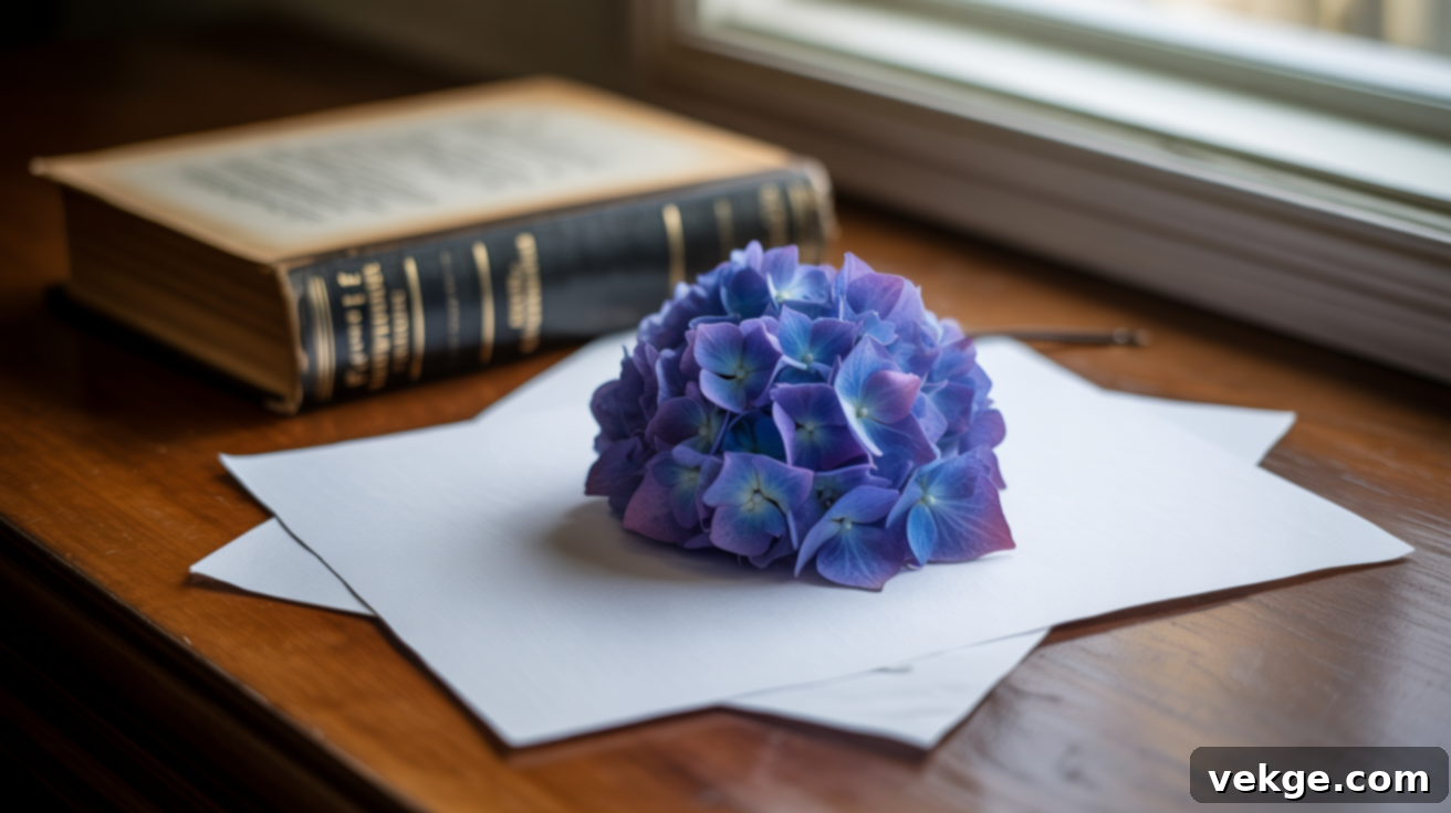 Pressing Method for Hydrangeas