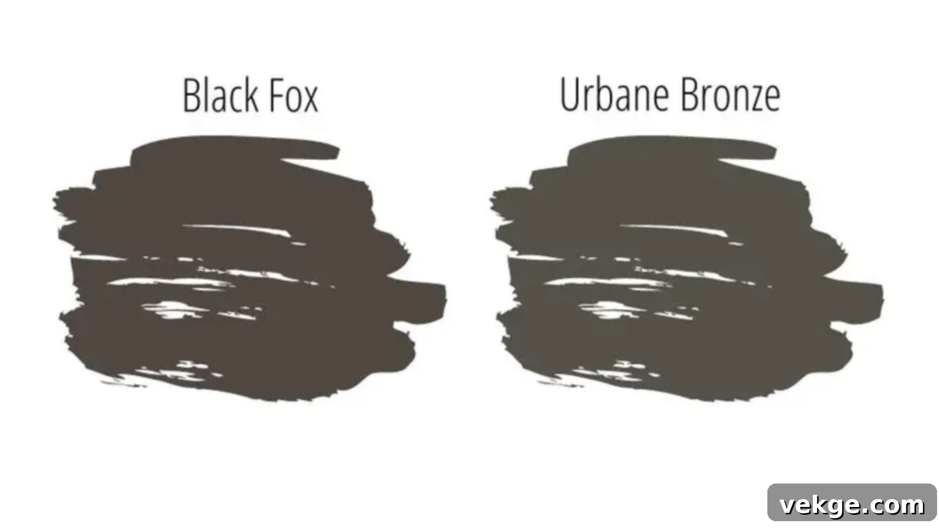 Sherwin Williams Black Fox SW 7020 vs Urbane Bronze SW 7048 side-by-side color comparison