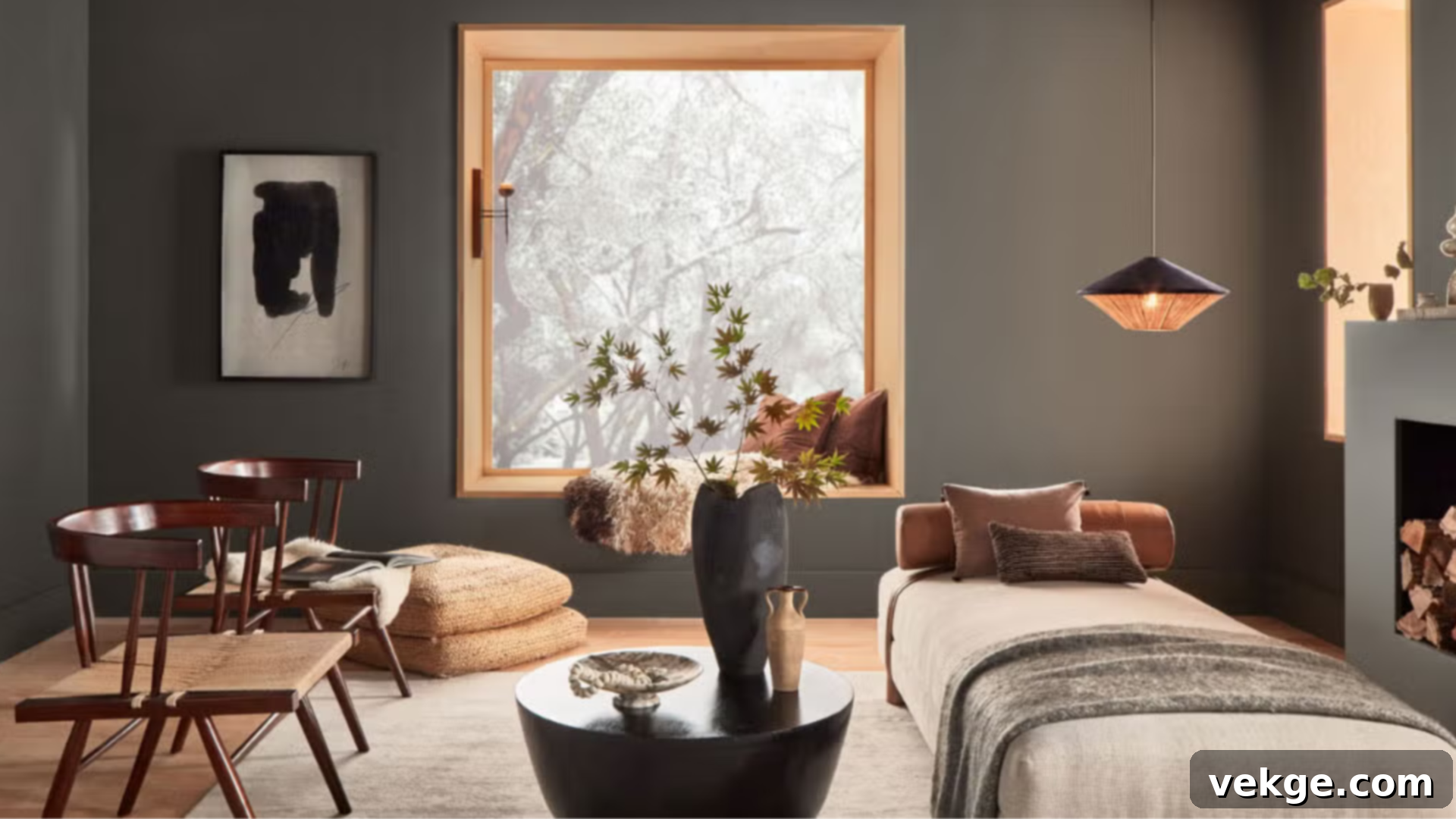 Sherwin Williams Urbane Bronze paint color on a wall, showcasing its earthy and muted tones