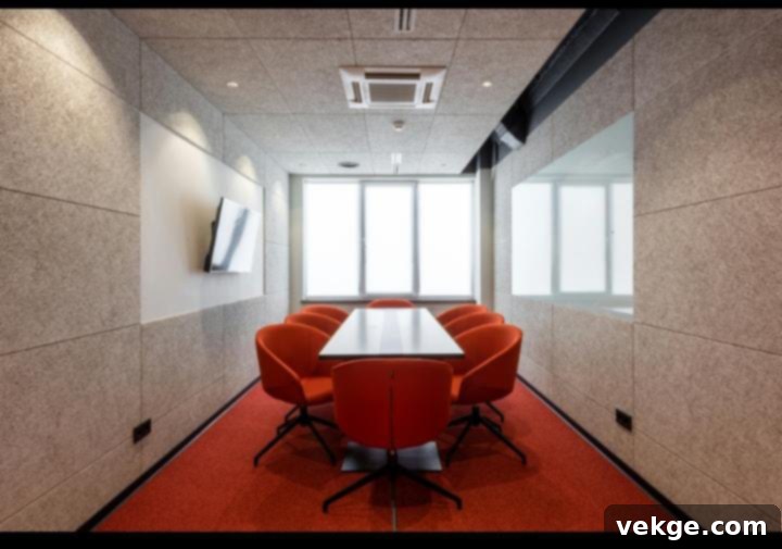 Modern, functional office space with ample natural light