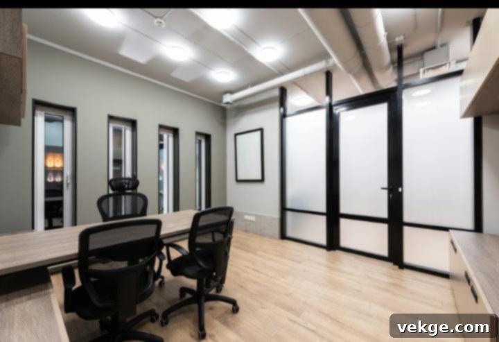 Architectural rendering of an optimized office layout