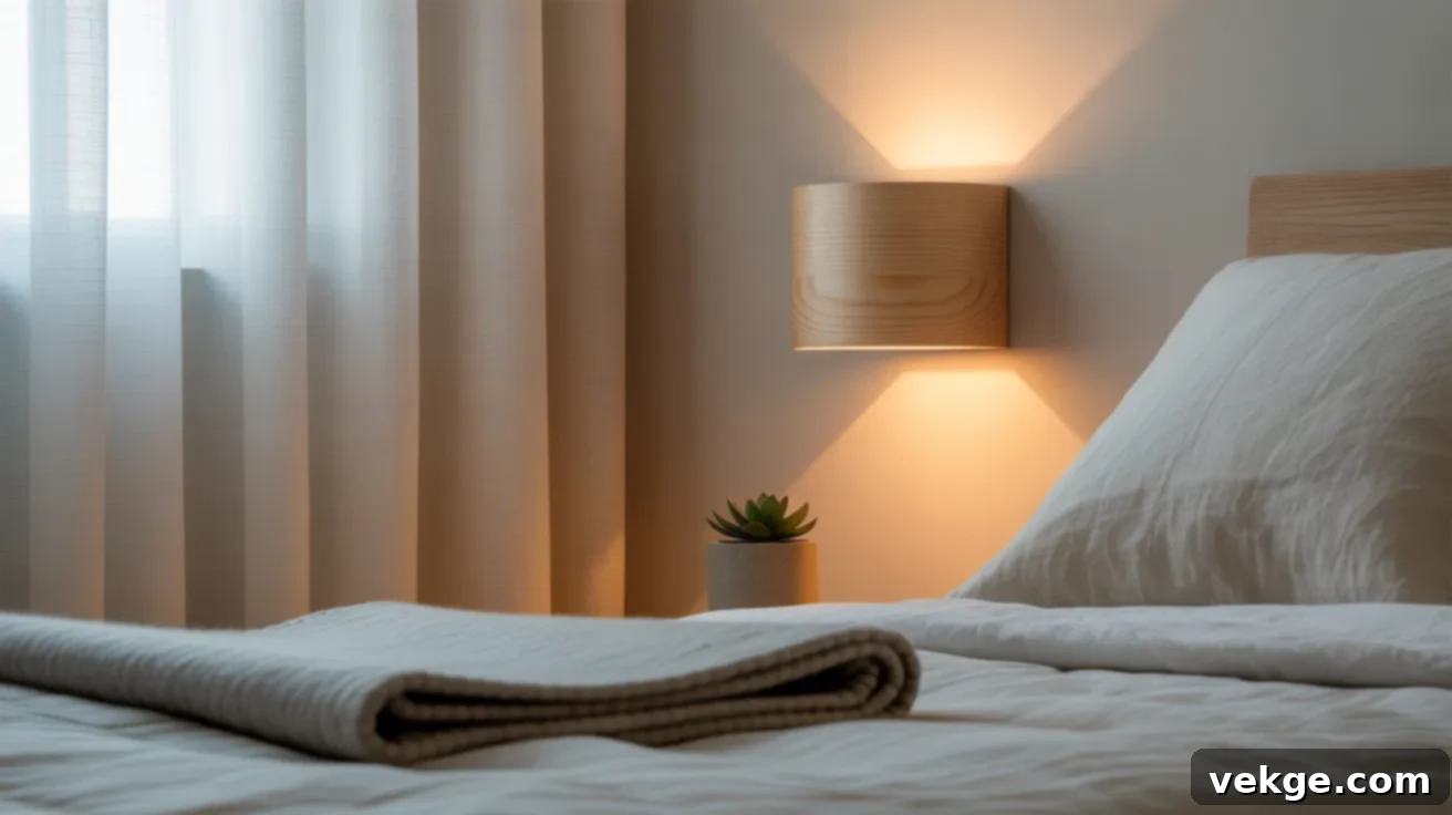 Pale Wood Finish Wall Light