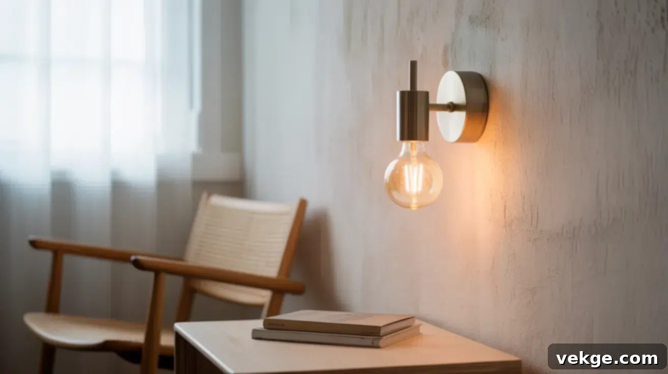 Bare Bulb Nordic-Inspired Sconce
