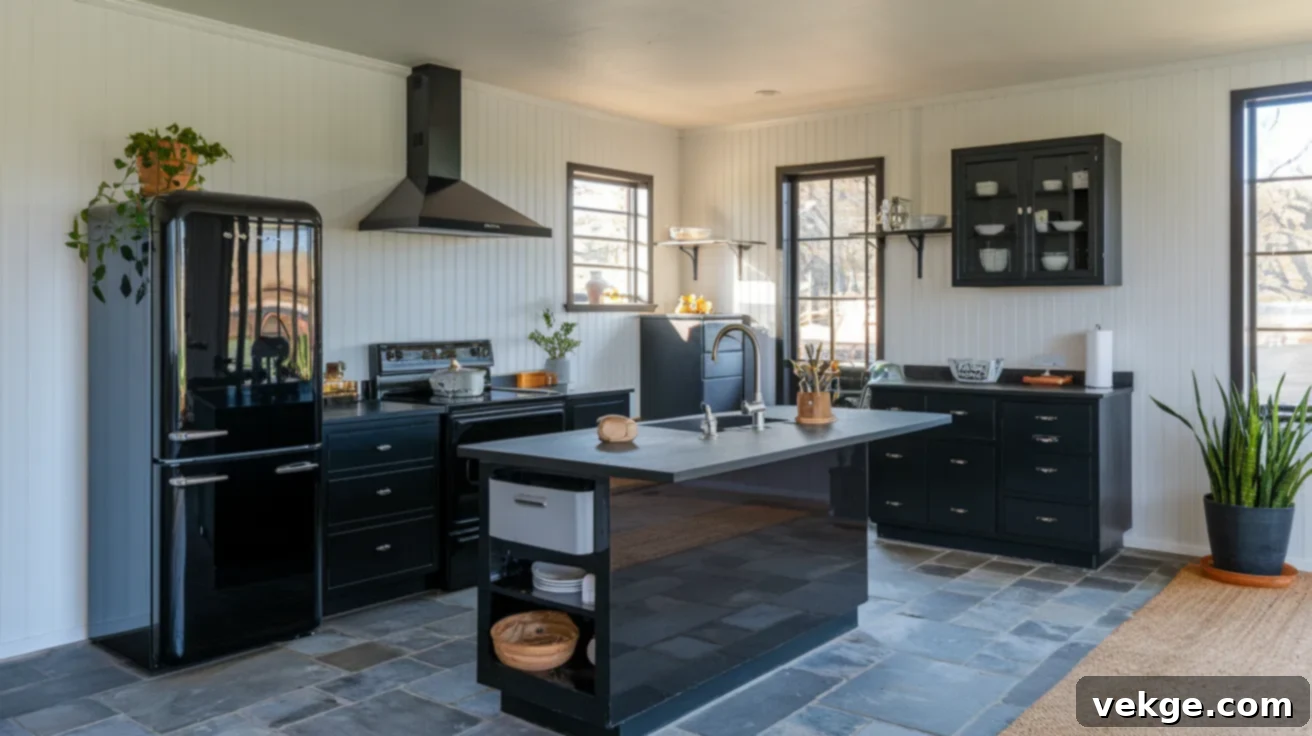 White_Headboard_Walls_with_Black_Appliances
