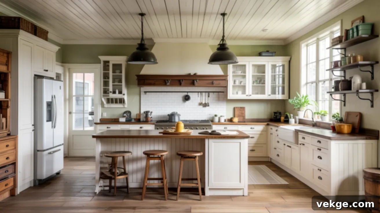 White_Beadboard_Ceiling_with_Black_Fixtures
