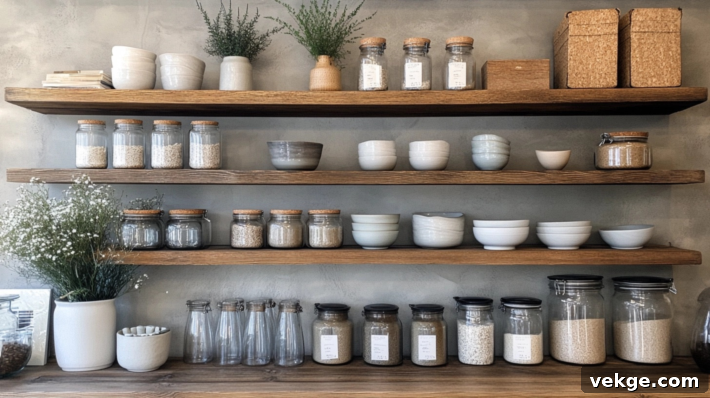 Organize Your Open Shelving