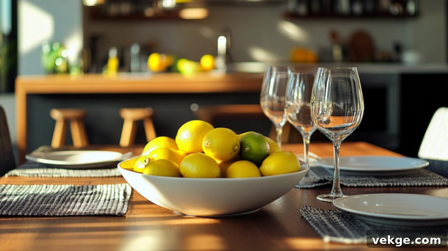 Decorate with Lemons or Fresh Fruit