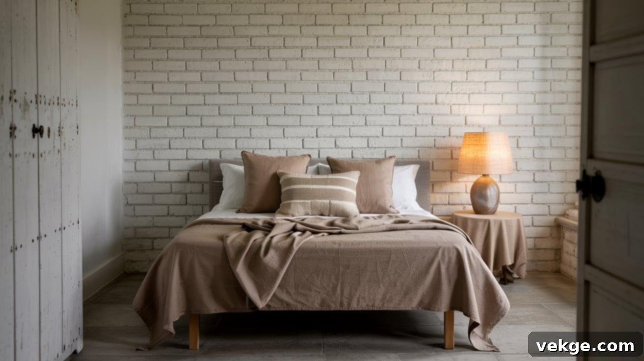 Clay-Colored_Bedding_with_White_Brick_Wall