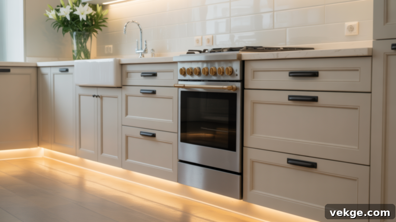 Black Hardware on Off-White or Cream Cabinets