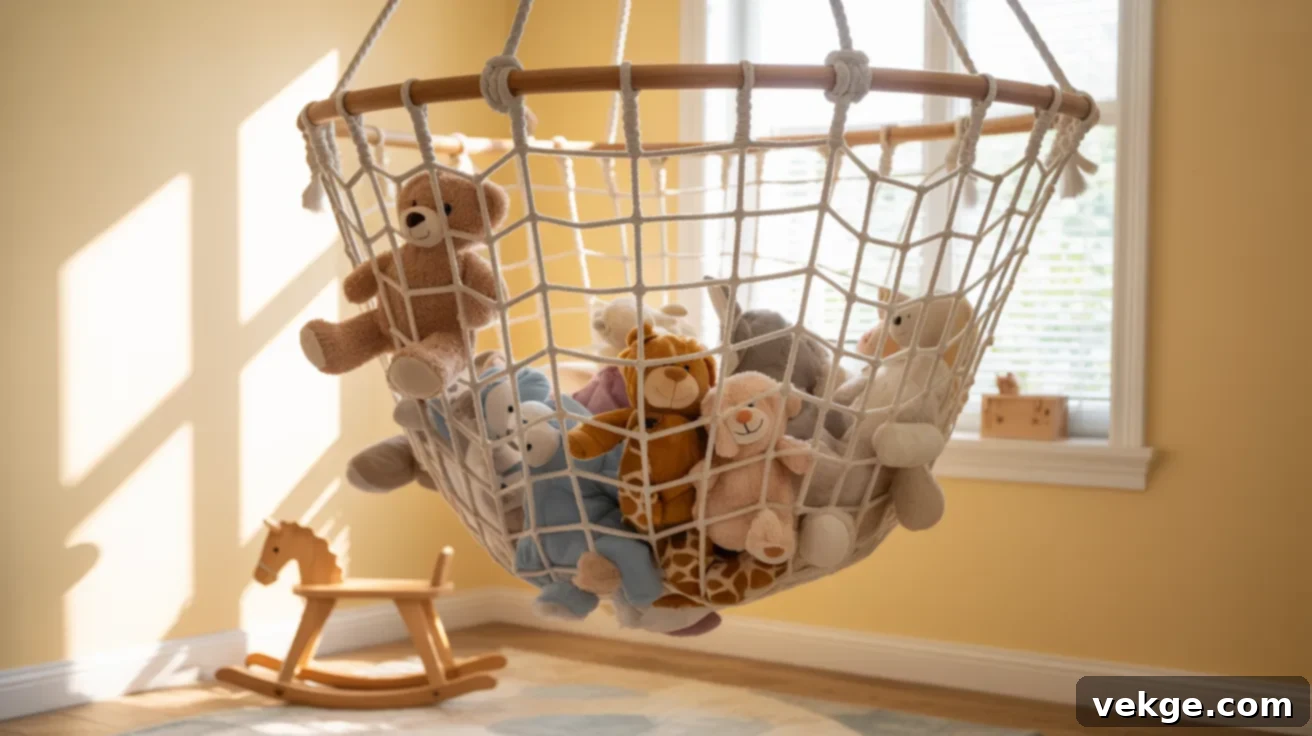 Hanging Nets and Toy Hammocks for easy, visible stuffed animal storage