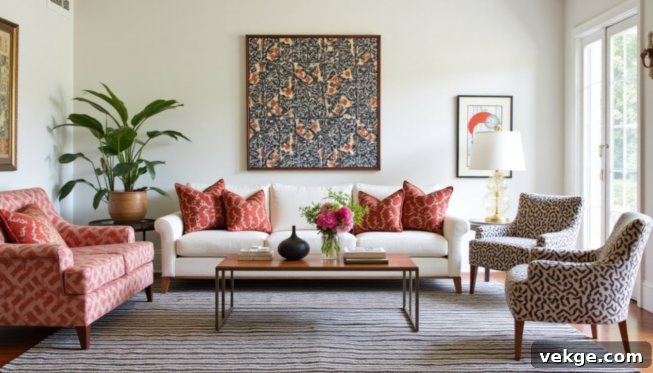 Pattern Power Eclectic Living Room Ideas