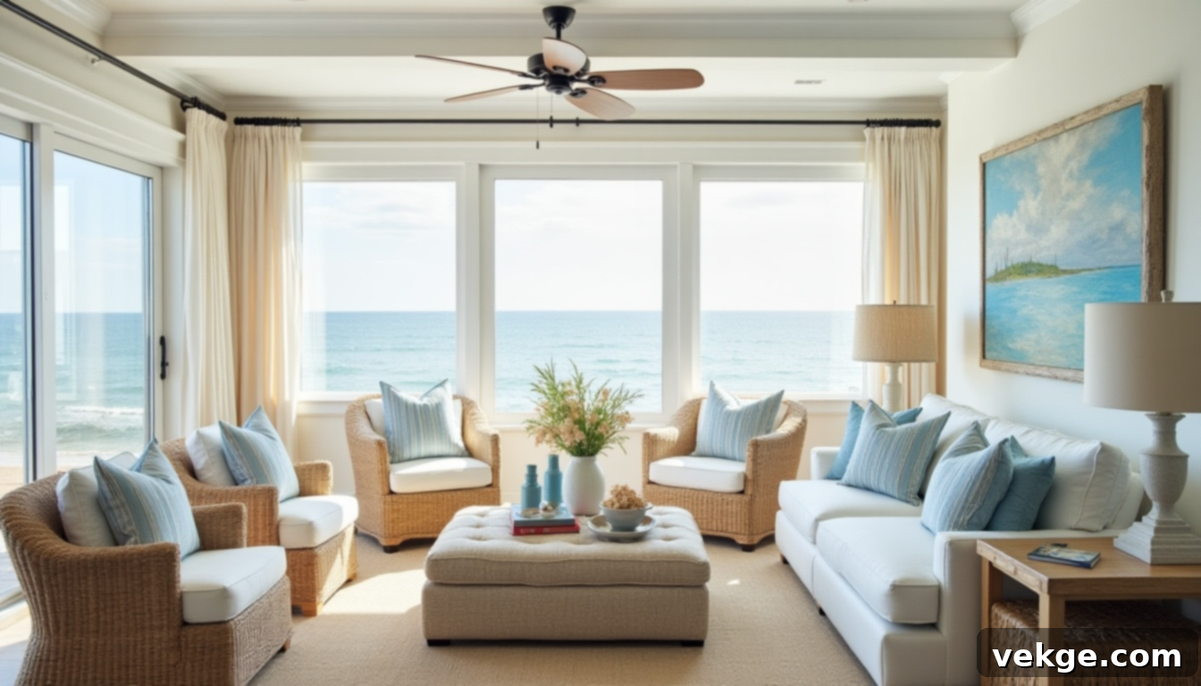 Coastal Eclectic Living Room Ideas