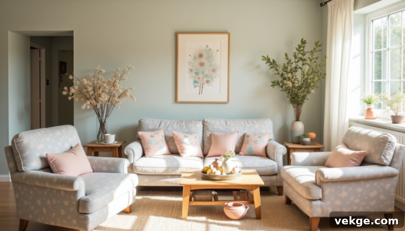 Cottage Cool Eclectic Living Room Decor