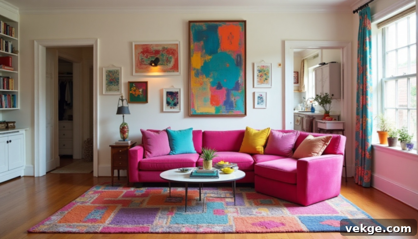 Color Chaos Eclectic Living Room Style