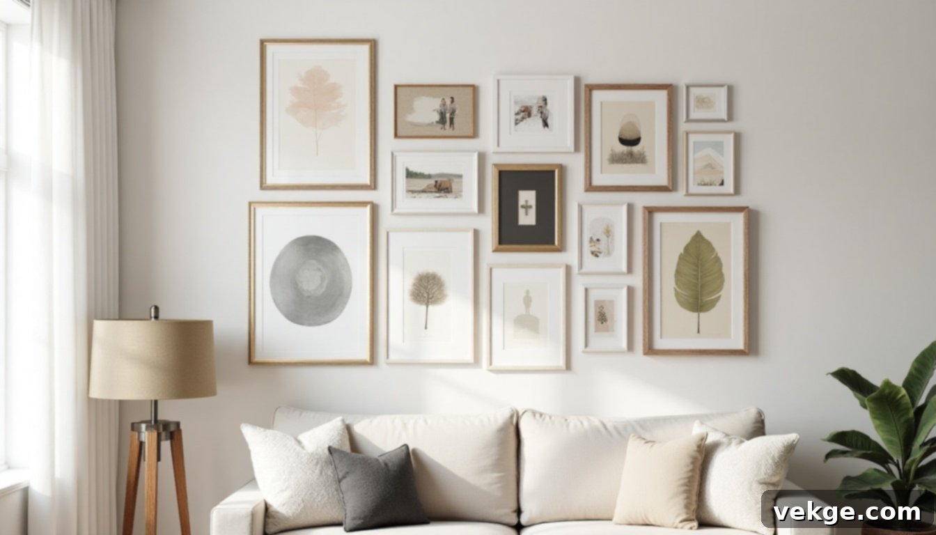 Gallery Wall Vibes Eclectic Living Room