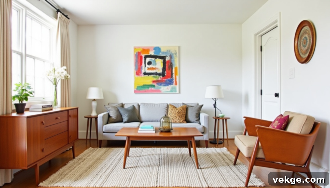 Mid-Century Mix Eclectic Living Room Ideas