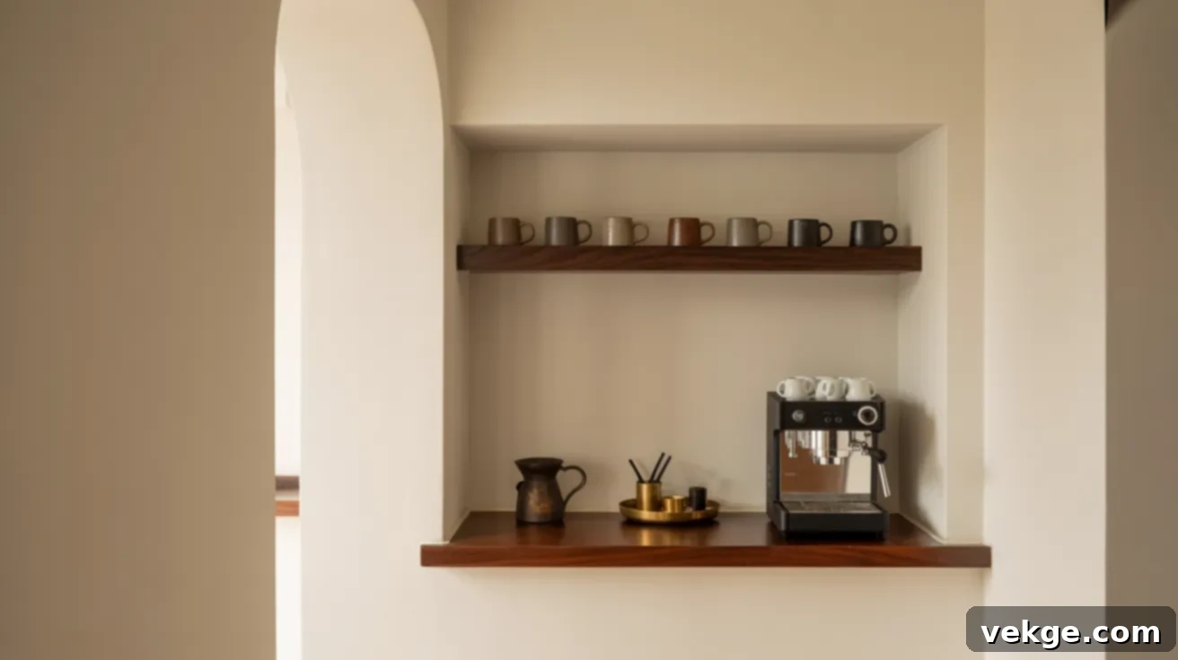Hallway Niche Built-in Coffee Bar