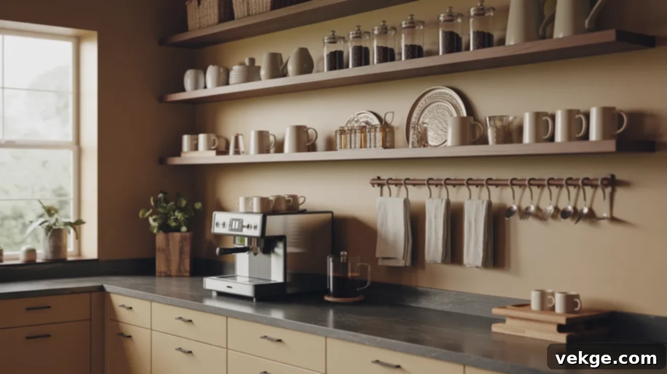 Full Coffee Wall with Open Racks
