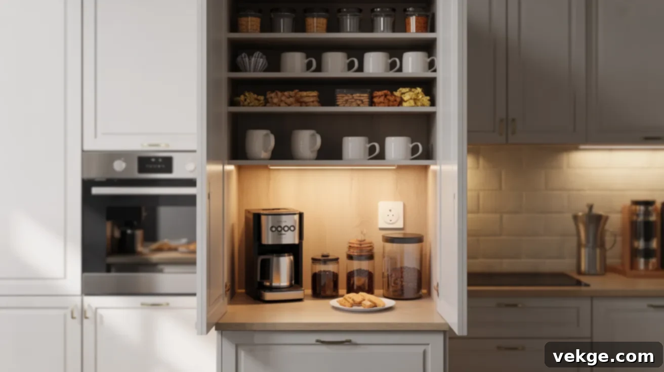 Full-Height Cabinet Pantry Coffee Bar