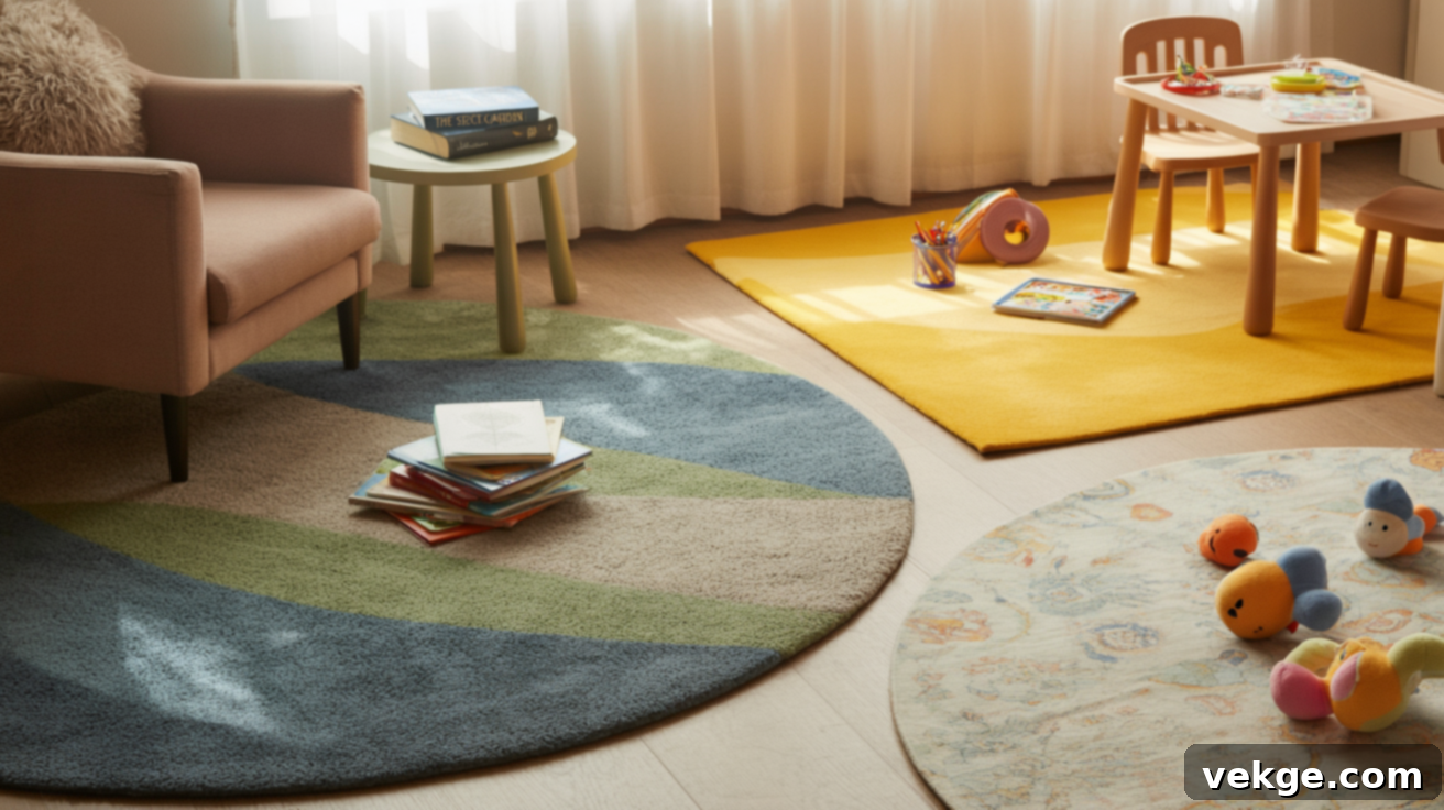 Cozy Rugs to Define Playroom Zones