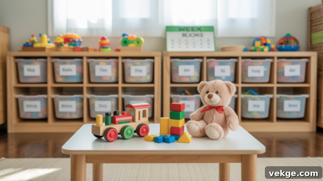 Toy Rotation for Fresh Play in Small Playroom