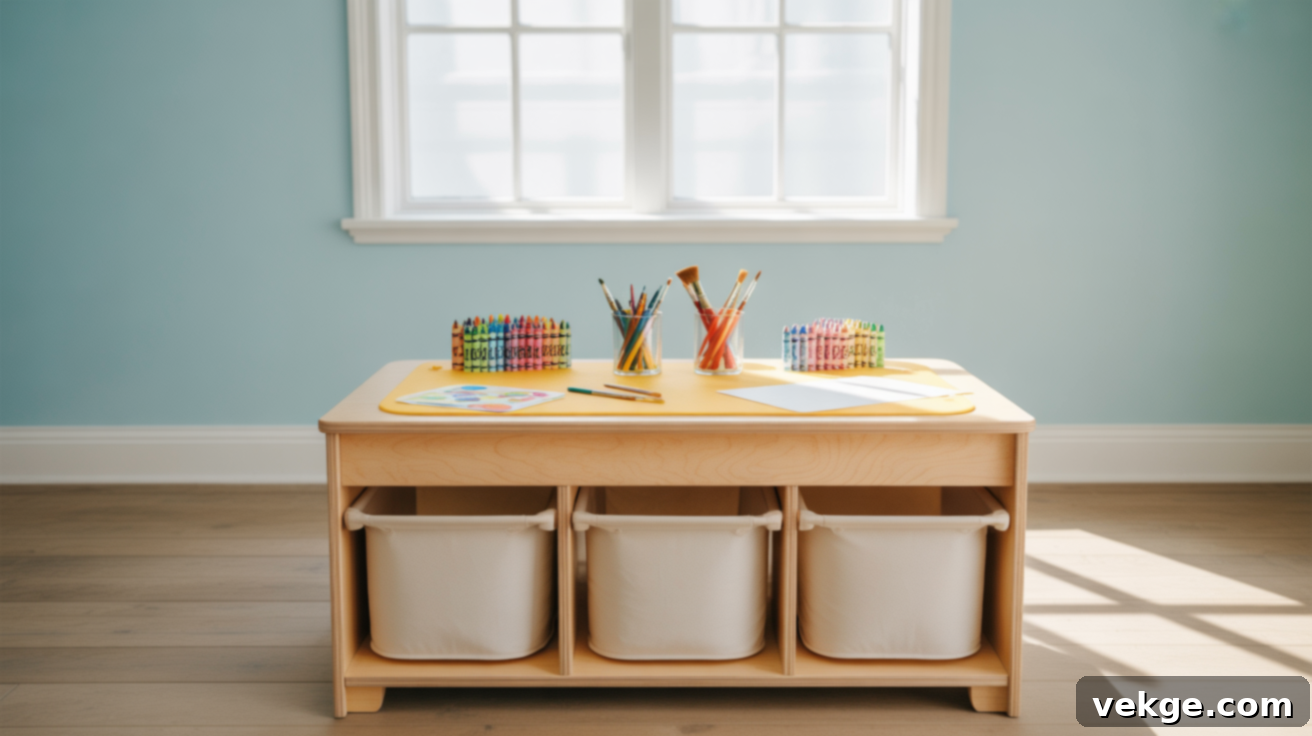 Low Play Table with Storage for Kids