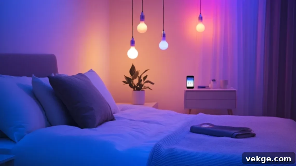 Smart Bulbs with Color-Changing Options for Small Bedrooms