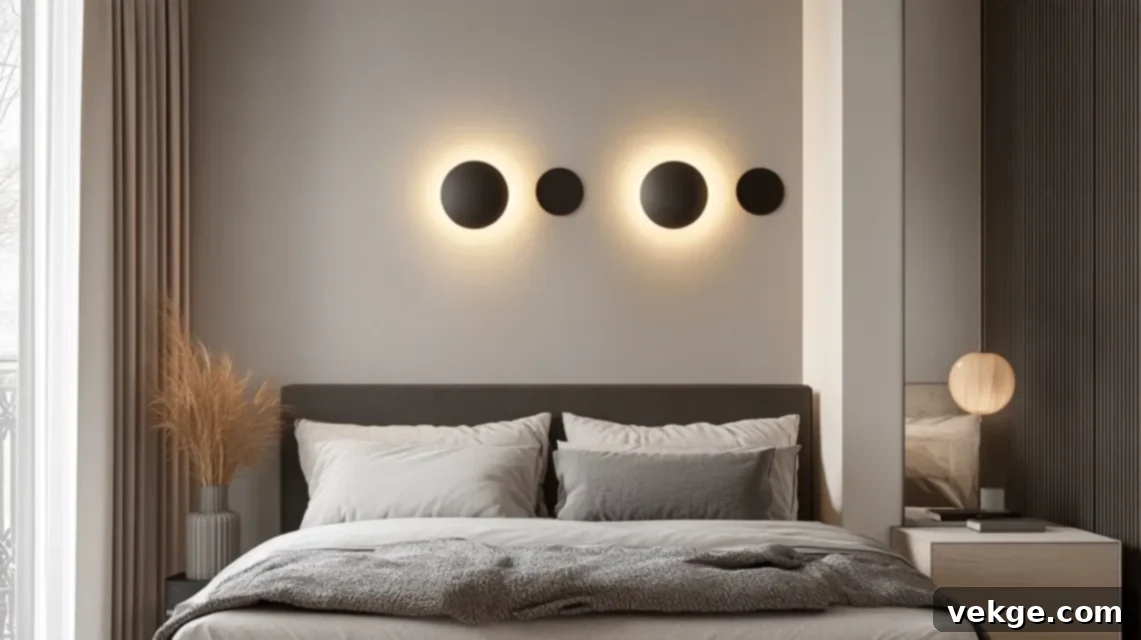 Minimal Geometric Wall Sconces for Small Bedrooms