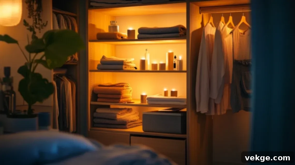 Battery-Operated Puck Lights for Closets and Dark Corners in Small Bedrooms