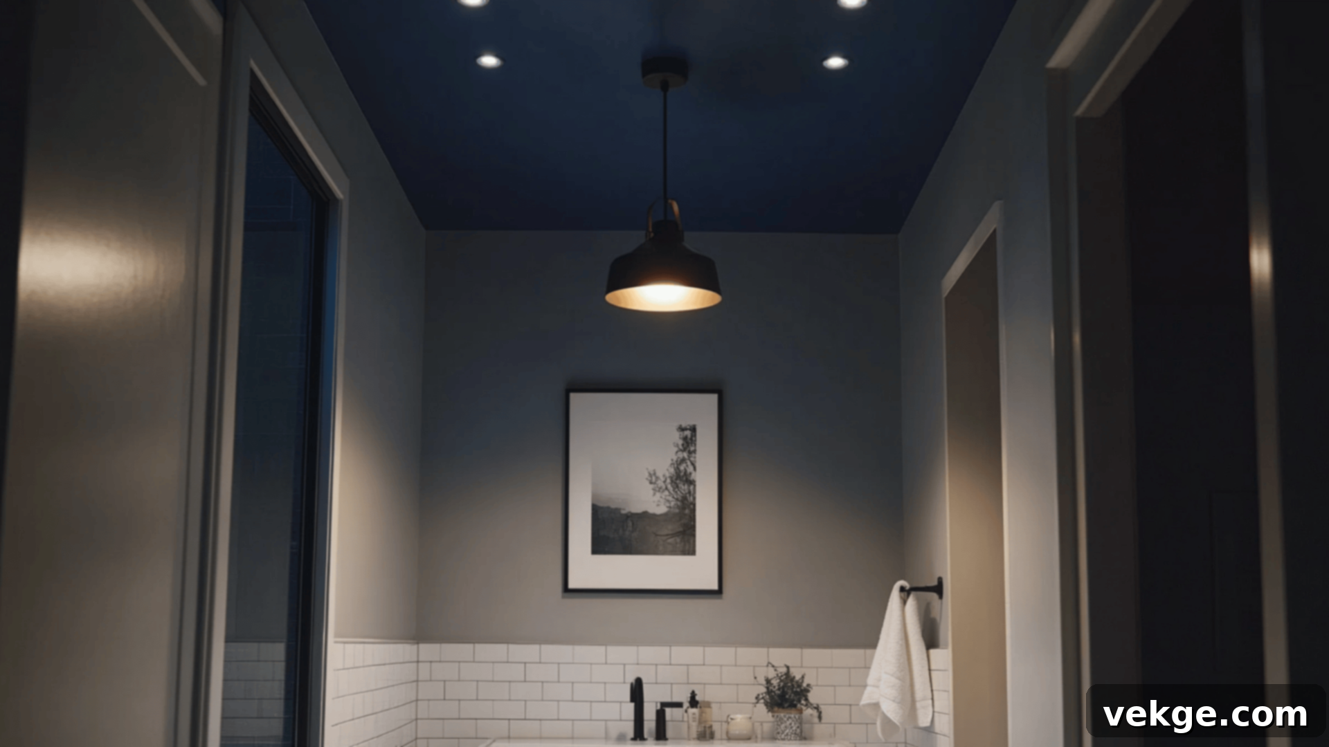 Dark Ceiling with Light Walls