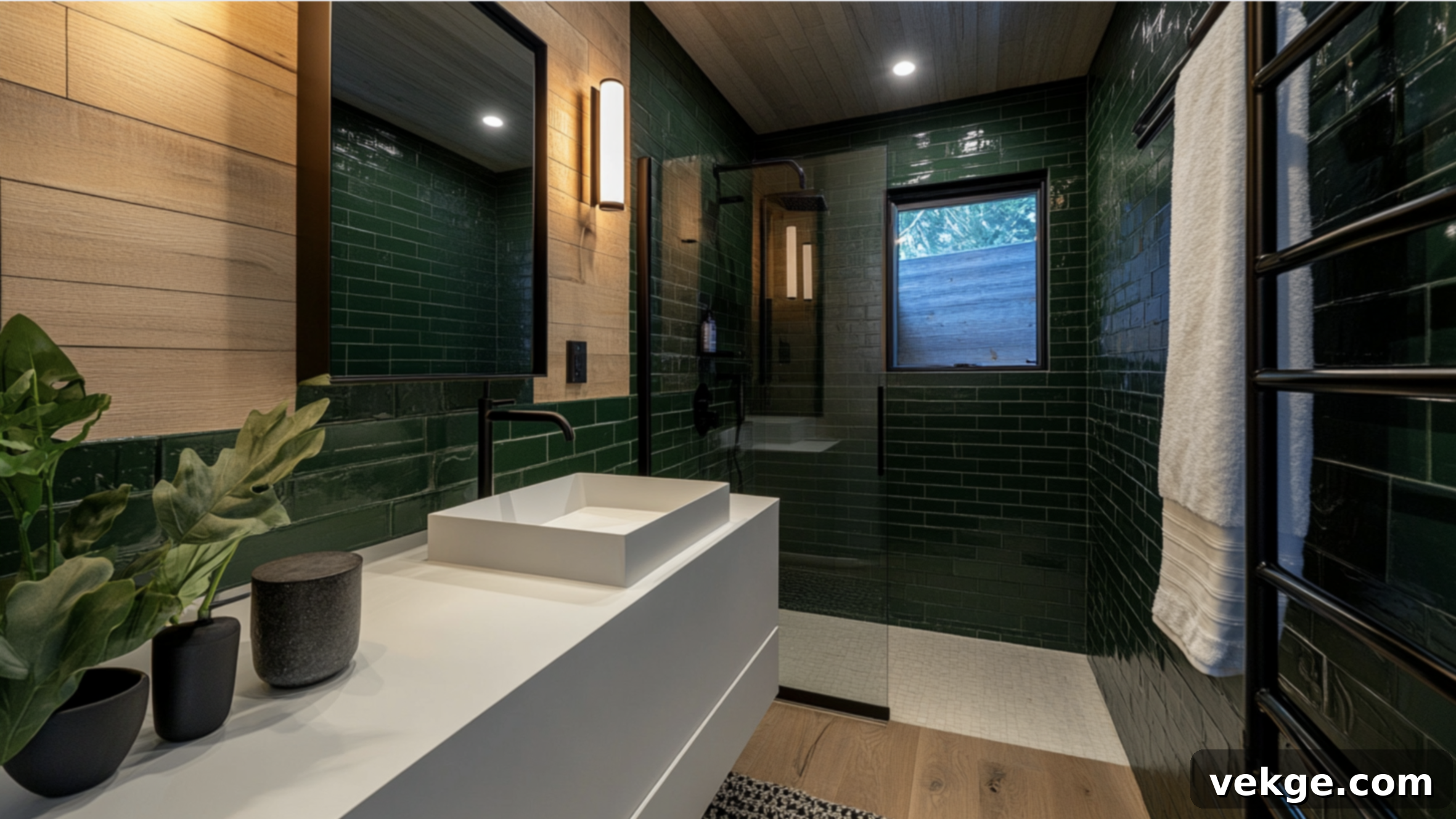 Minimalist Moody Green and White Design