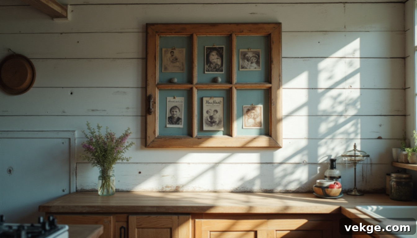 DIY Window Photo Frame from Upcycled Window Panes