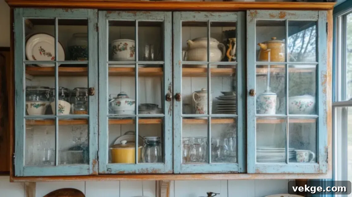 Cabinet Doors Repurposed from Old Window Frames