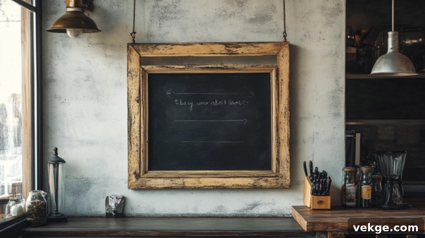 Repurposed Window as a Wall-Mounted Chalkboard