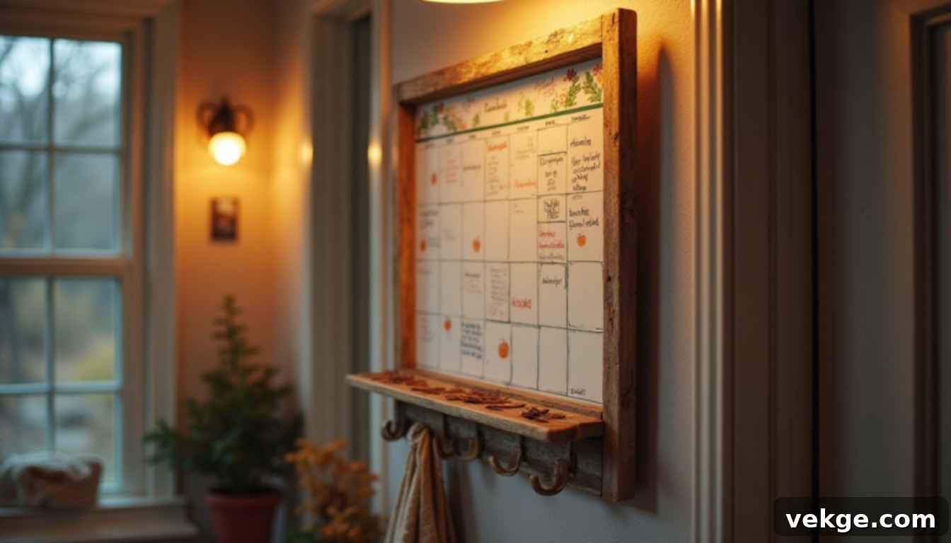 Old Window Repurposed as a Dry-Erase Calendar or Command Center