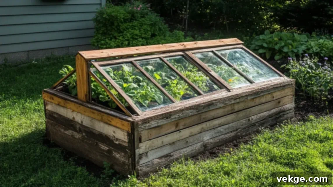 DIY Cold Frame for Seedlings Using Old Windows