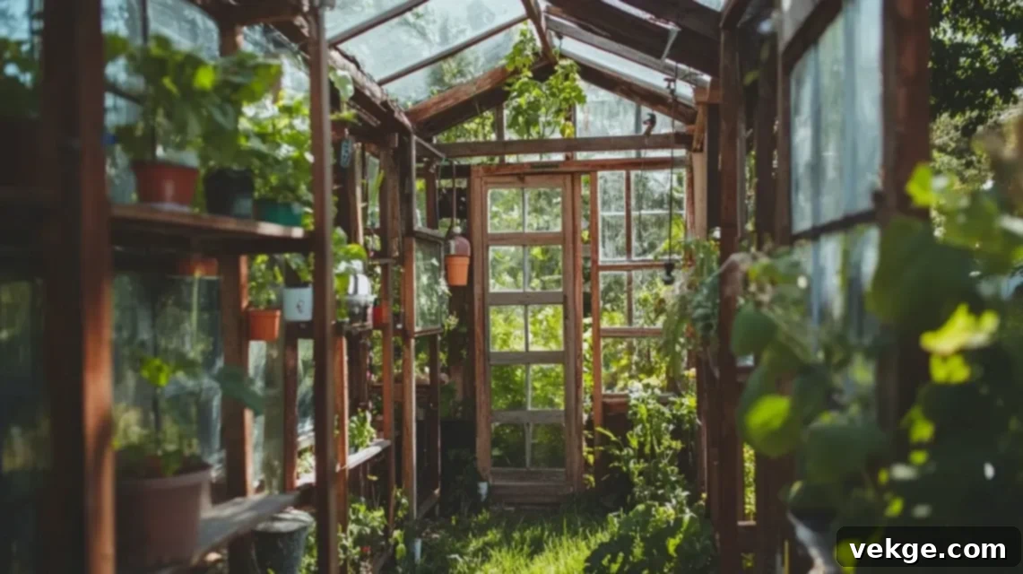 DIY Greenhouse Wall or Door Made from Repurposed Windows