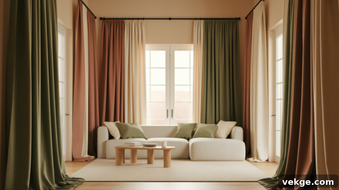 Earth-Toned Curtains