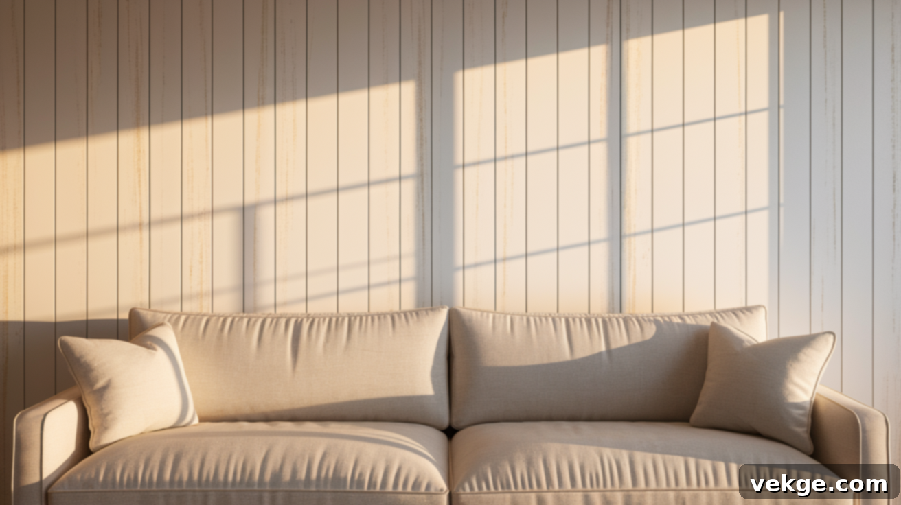 Whitewashed Wood Paneling