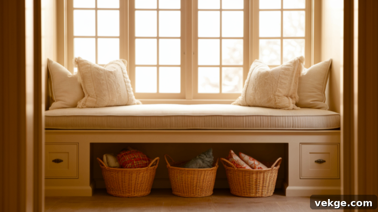 Built-in Bench with Cushions