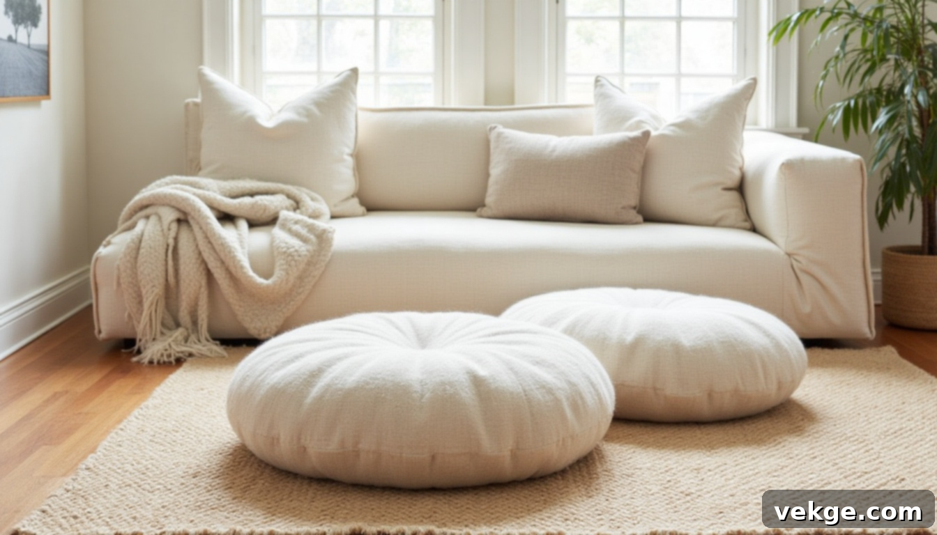 Wool Floor Cushion Seating