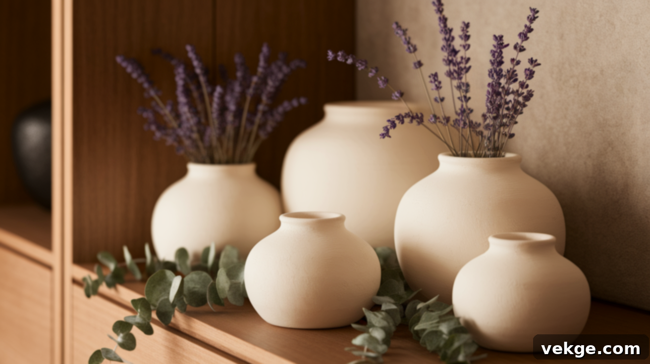 White Clay Pottery Decor