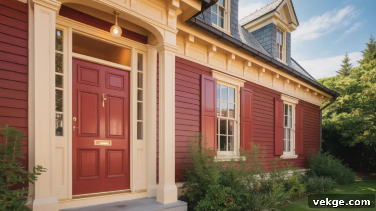 Benjamin Moore Iron Ore Red on Exterior Applications