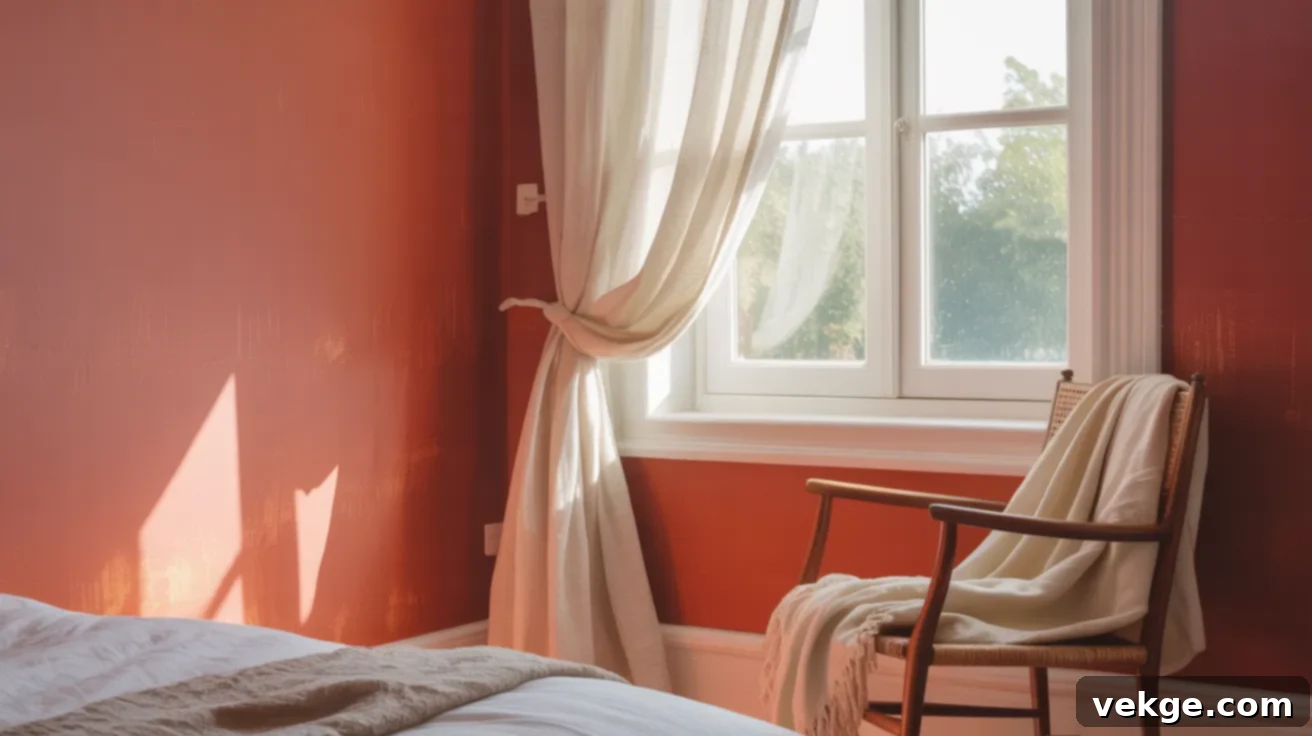 Benjamin Moore Iron Ore Red in Morning Light