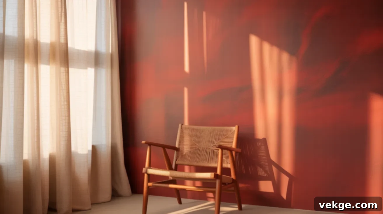 Benjamin Moore Iron Ore Red in Afternoon Light
