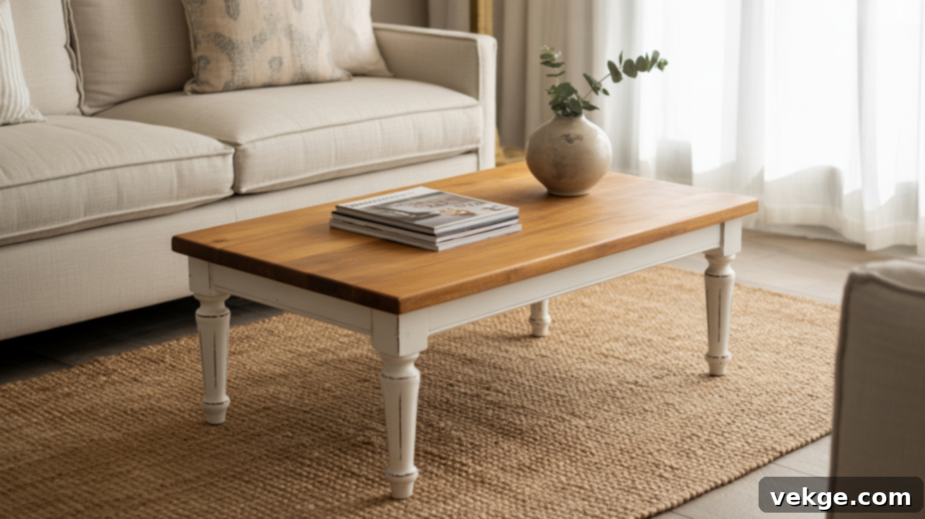 Coffee Table with Painted Legs Only