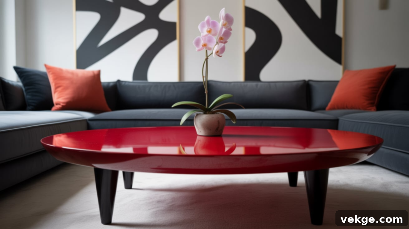High-Gloss Red Coffee Table Makeover