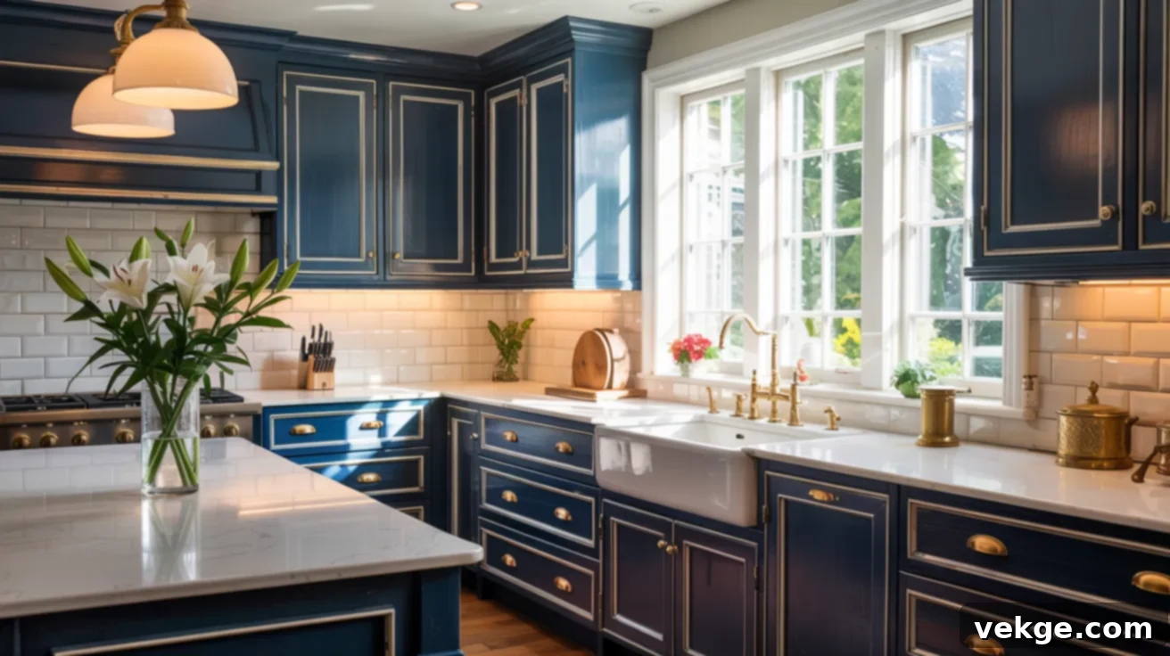 Metallic-Accented Cabinets